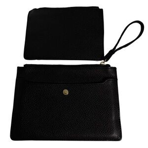 NWOT Steve Madden large black wristlet/clutch with removable pouch wallet